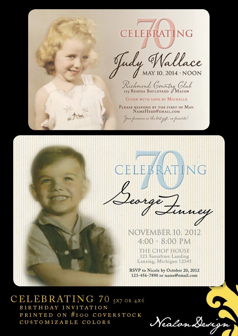 Doc    Surprise 70th Birthday Party Invitations â 17 Best Ideas